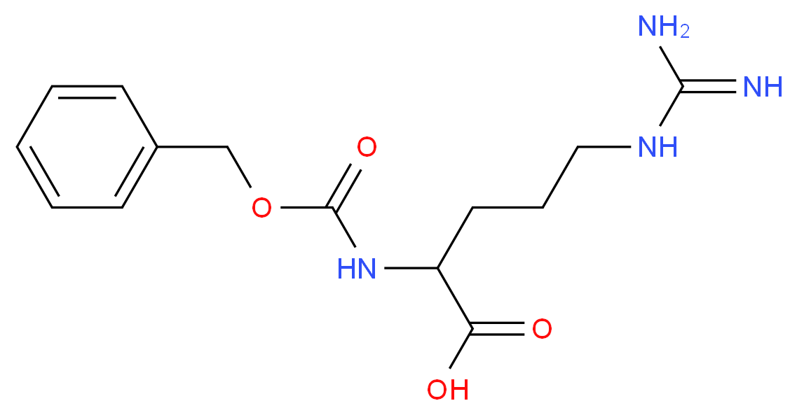 2-{[(benzyloxy)carbonyl]amino}-5-carbamimidamidopentanoic acid_分子结构_CAS_1234-35-1