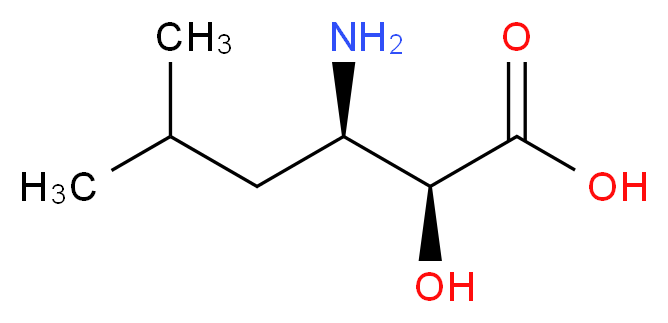 (2S,3R)-3-amino-2-hydroxy-5-methylhexanoic acid_分子结构_CAS_70853-11-1