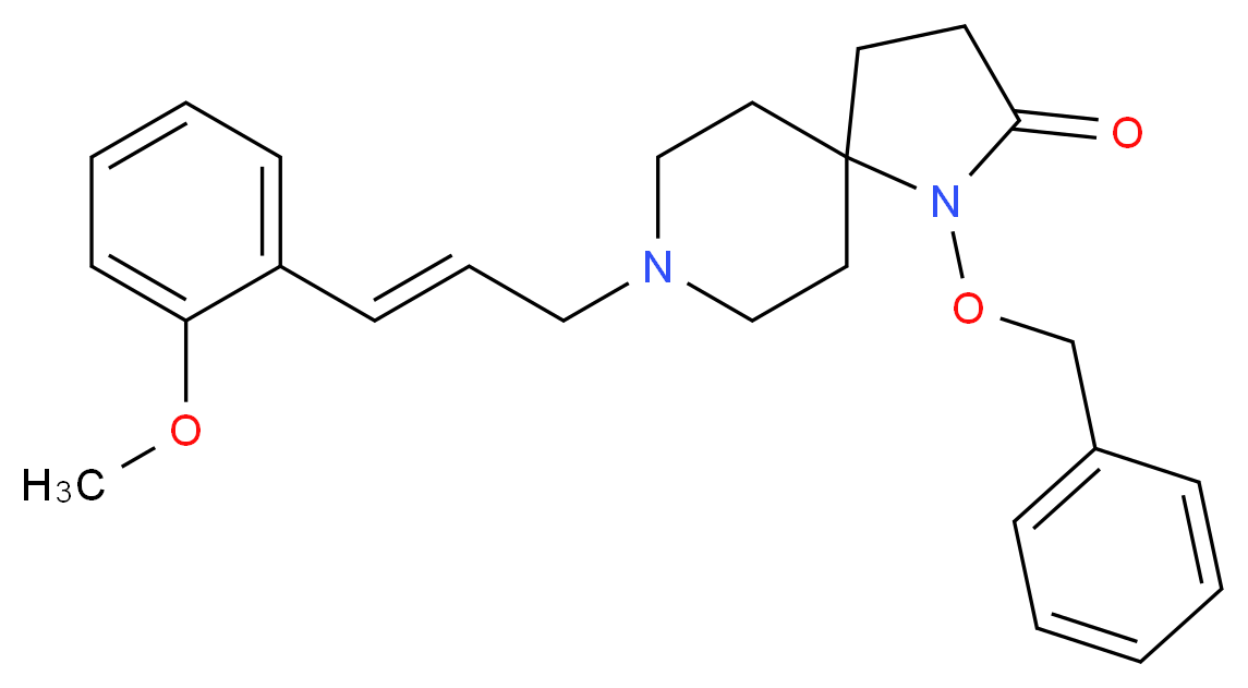 1-(benzyloxy)-8-[(2E)-3-(2-methoxyphenyl)-2-propen-1-yl]-1,8-diazaspiro[4.5]decan-2-one_分子结构_CAS_)