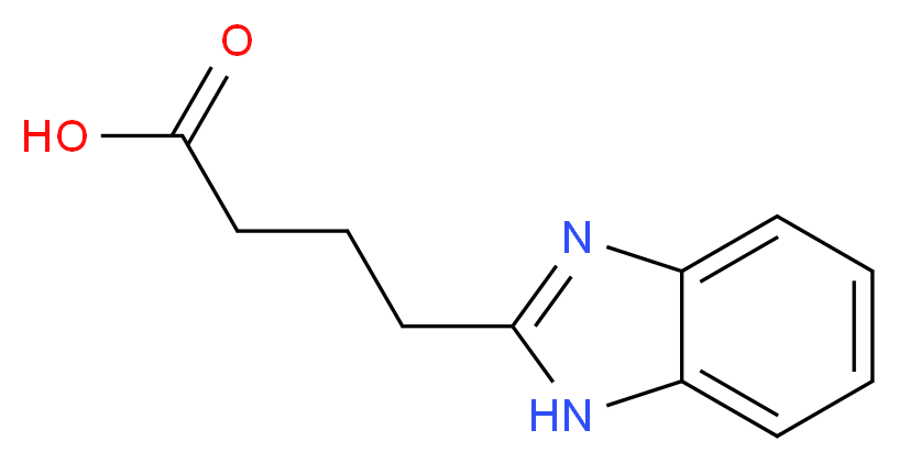 4-(1H-1,3-benzodiazol-2-yl)butanoic acid_分子结构_CAS_50365-32-7