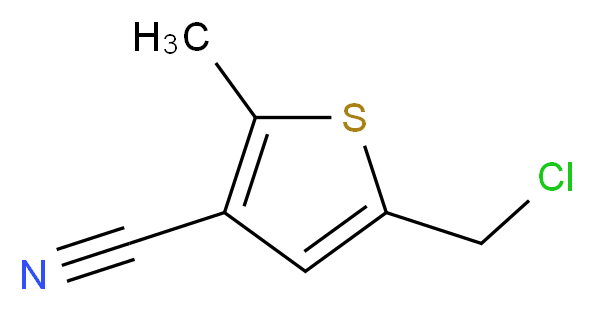 5-(CHLOROMETHYL)-2-METHYLTHIOPHENE-3-CARBONITRILE_分子结构_CAS_)