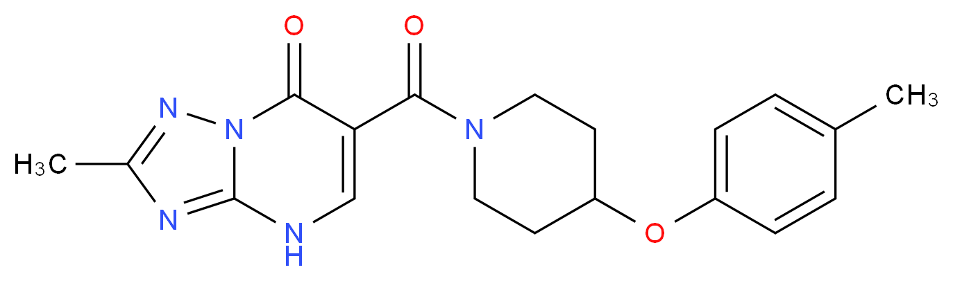 2-methyl-6-{[4-(4-methylphenoxy)-1-piperidinyl]carbonyl}[1,2,4]triazolo[1,5-a]pyrimidin-7(4H)-one_分子结构_CAS_)
