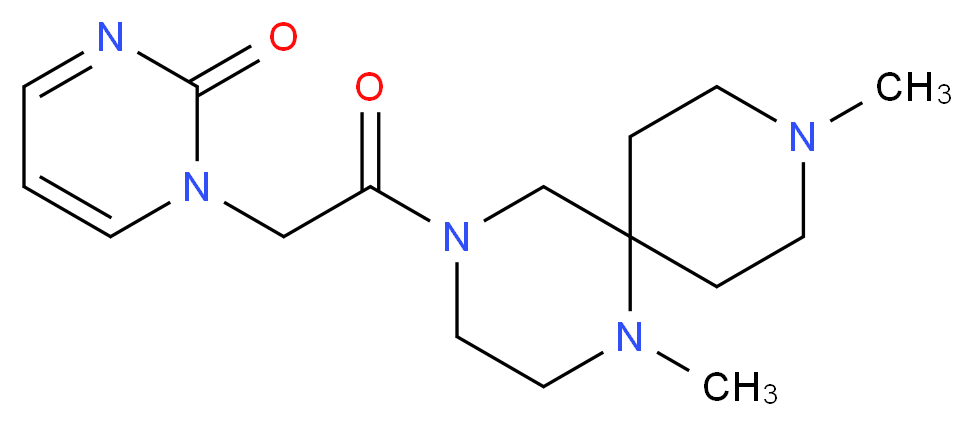 1-[2-(1,9-dimethyl-1,4,9-triazaspiro[5.5]undec-4-yl)-2-oxoethyl]pyrimidin-2(1H)-one_分子结构_CAS_)