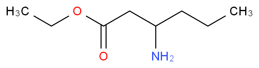 ethyl 3-aminohexanoate_分子结构_CAS_59663-70-6