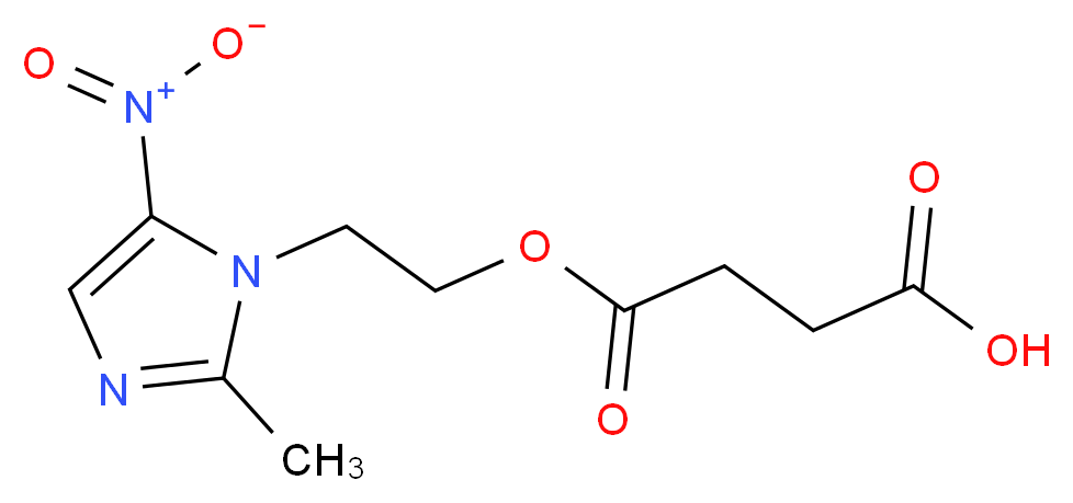 4-[2-(2-Methyl-5-nitro-1H-imidazol-1-yl)ethoxy]-4-oxobutanoic acid_分子结构_CAS_13182-87-1)