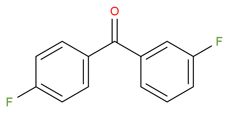 (3-fluorophenyl)(4-fluorophenyl)methanone_分子结构_CAS_345-71-1