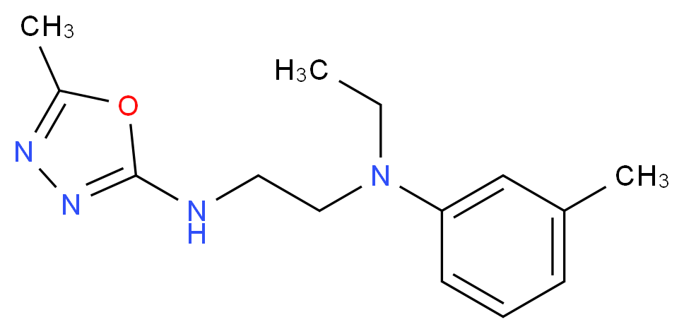 N-ethyl-N'-(5-methyl-1,3,4-oxadiazol-2-yl)-N-(3-methylphenyl)ethane-1,2-diamine_分子结构_CAS_)