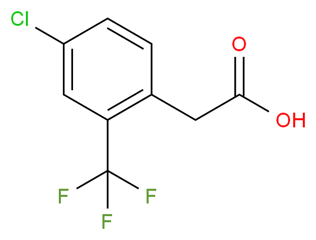 2-[4-chloro-2-(trifluoromethyl)phenyl]acetic acid_分子结构_CAS_601513-31-9