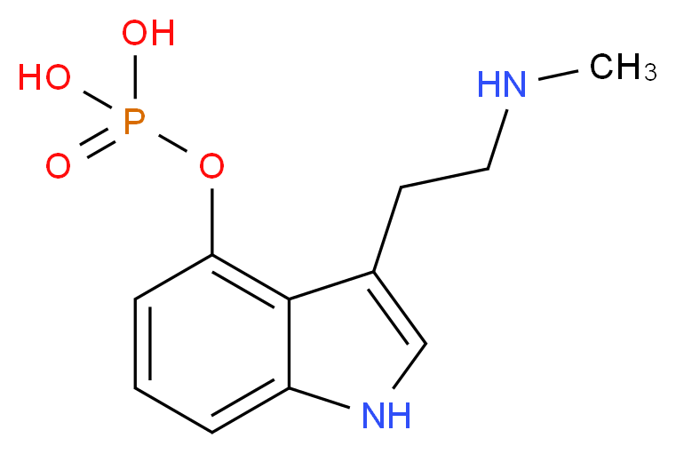 ({3-[2-(methylamino)ethyl]-1H-indol-4-yl}oxy)phosphonic acid_分子结构_CAS_21420-58-6