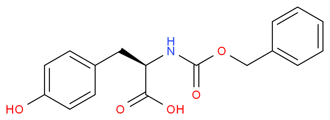 (2R)-2-{[(benzyloxy)carbonyl]amino}-3-(4-hydroxyphenyl)propanoic acid_分子结构_CAS_64205-12-5