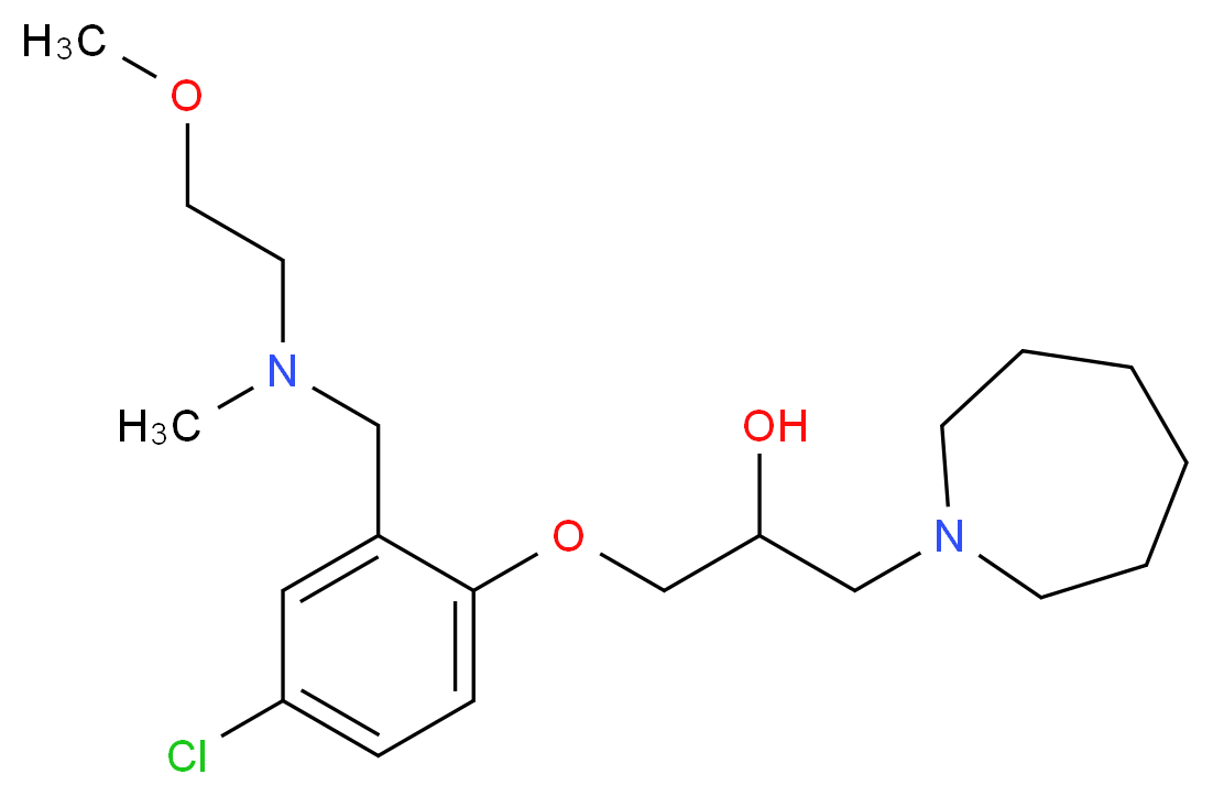 1-azepan-1-yl-3-(4-chloro-2-{[(2-methoxyethyl)(methyl)amino]methyl}phenoxy)propan-2-ol_分子结构_CAS_)