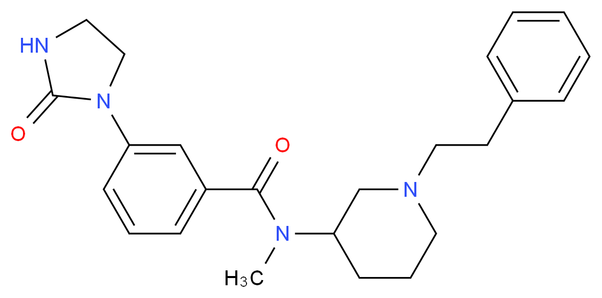 N-methyl-3-(2-oxo-1-imidazolidinyl)-N-[1-(2-phenylethyl)-3-piperidinyl]benzamide_分子结构_CAS_)