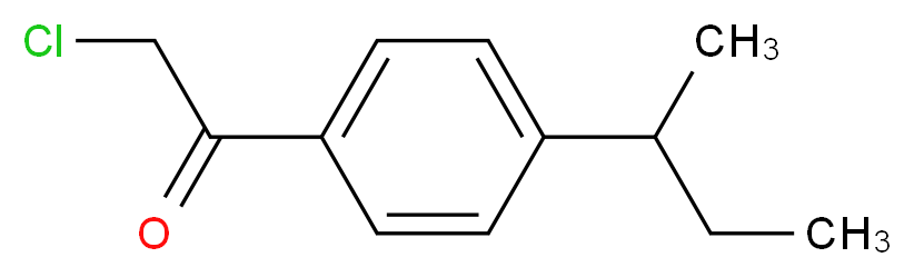 1-(4-sec-Butyl-phenyl)-2-chloro-ethanone_分子结构_CAS_77234-66-3)