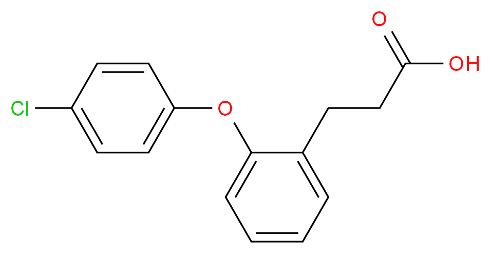 3-[2-(4-Chlorophenoxy)phenyl]propanoic acid_分子结构_CAS_)