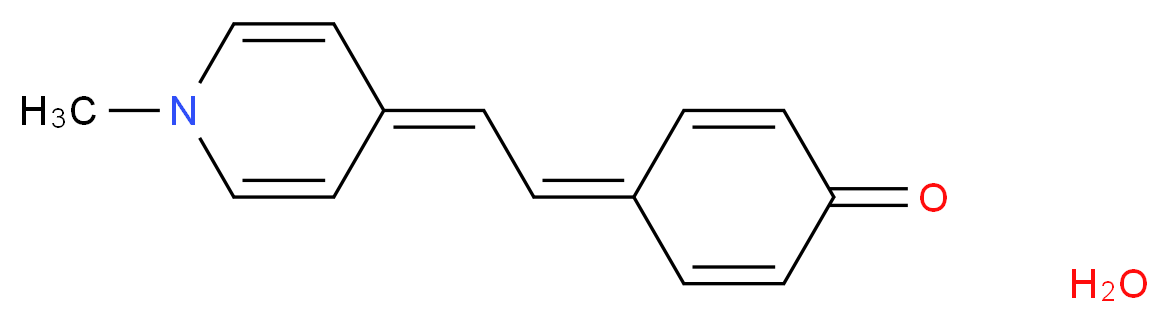 4-[(1-甲基-4(1H)-吡啶亚基)亚乙基]-2,5-环己二烯-1-酮 水合物_分子结构_CAS_123333-69-7)