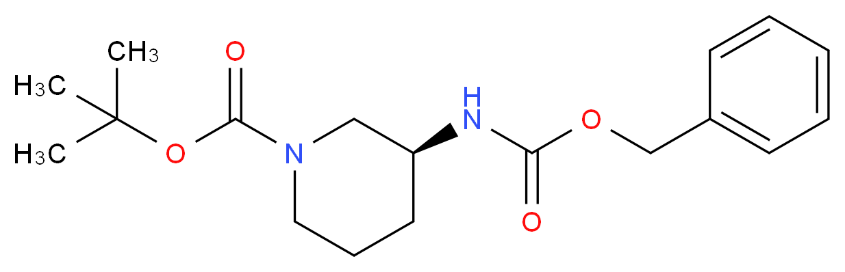 tert-butyl (3S)-3-{[(benzyloxy)carbonyl]amino}piperidine-1-carboxylate_分子结构_CAS_1002360-09-9