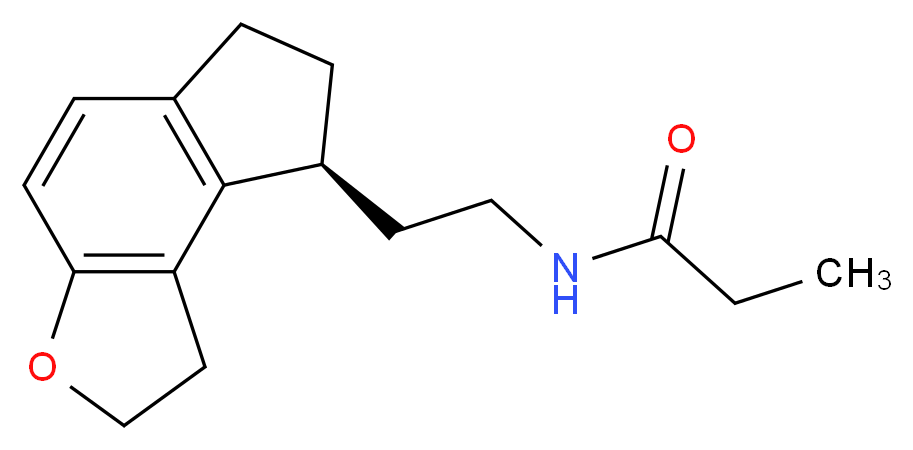 N-{2-[(8S)-1H,2H,6H,7H,8H-indeno[5,4-b]furan-8-yl]ethyl}propanamide_分子结构_CAS_196597-26-9