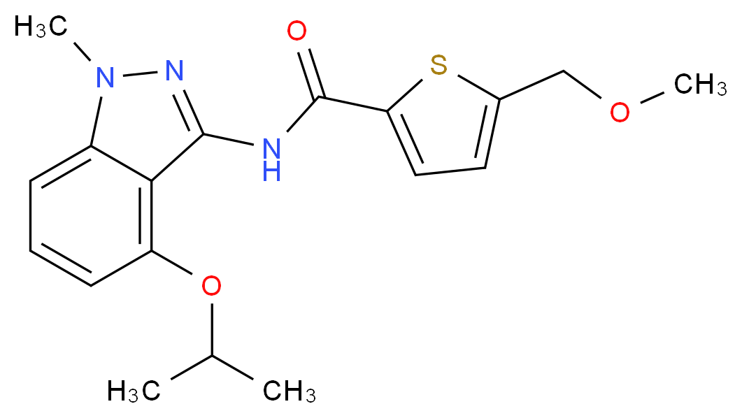N-(4-isopropoxy-1-methyl-1H-indazol-3-yl)-5-(methoxymethyl)thiophene-2-carboxamide_分子结构_CAS_)