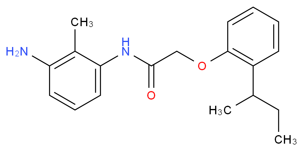 N-(3-Amino-2-methylphenyl)-2-[2-(sec-butyl)-phenoxy]acetamide_分子结构_CAS_)