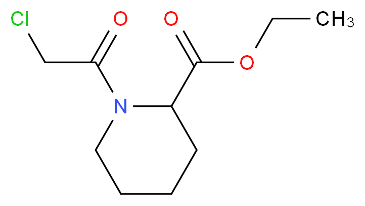 ethyl 1-(chloroacetyl)piperidine-2-carboxylate_分子结构_CAS_1008946-66-4)