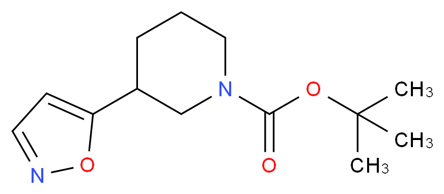 TERT-BUTYL 3-ISOXAZOL-5-YLPIPERIDINE-1-CARBOXYLATE_分子结构_CAS_)