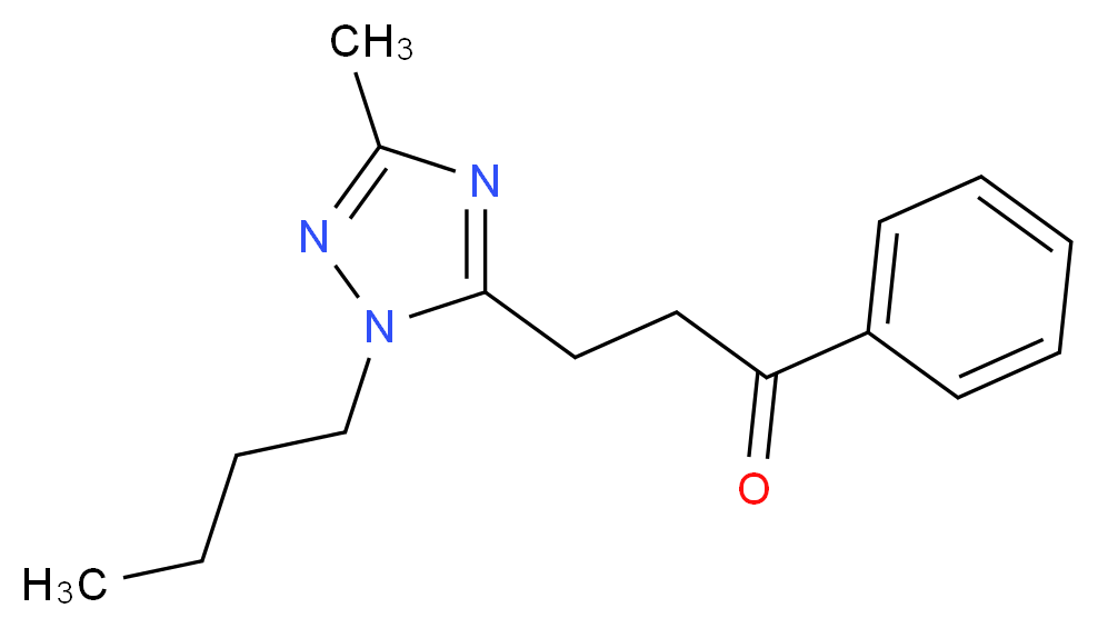 3-(1-butyl-3-methyl-1H-1,2,4-triazol-5-yl)-1-phenylpropan-1-one_分子结构_CAS_)