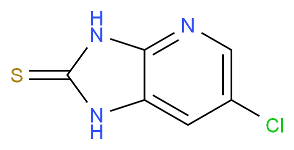 6-chloro-1H,2H,3H-imidazo[4,5-b]pyridine-2-thione_分子结构_CAS_19918-37-7