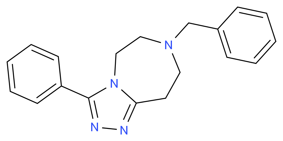 7-benzyl-3-phenyl-6,7,8,9-tetrahydro-5H-[1,2,4]triazolo[4,3-d][1,4]diazepine_分子结构_CAS_)