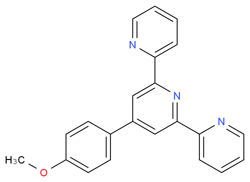 4-(4-methoxyphenyl)-2,6-bis(pyridin-2-yl)pyridine_分子结构_CAS_13104-56-8