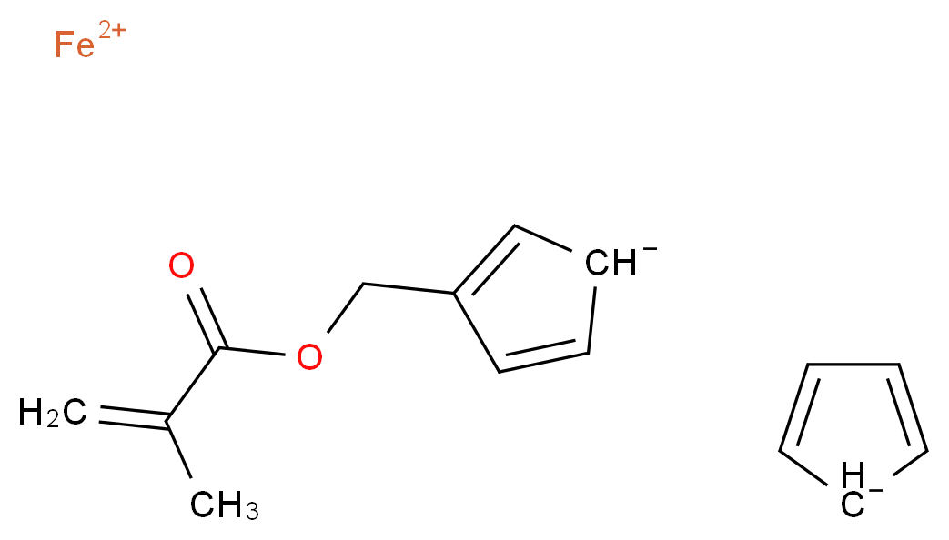 λ<sup>2</sup>-iron(2+) ion 3-{[(2-methylprop-2-enoyl)oxy]methyl}cyclopenta-2,4-dien-1-ide cyclopenta-2,4-dien-1-ide_分子结构_CAS_31566-61-7