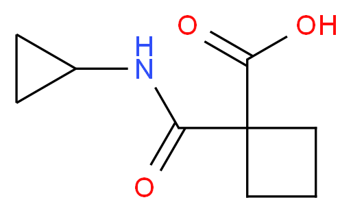 1-(cyclopropylcarbamoyl)cyclobutane-1-carboxylic acid_分子结构_CAS_)