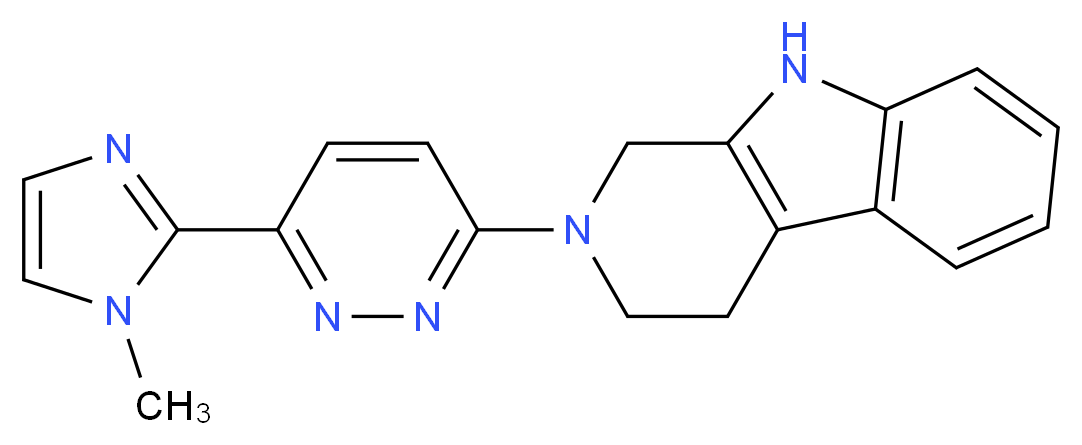 2-[6-(1-methyl-1H-imidazol-2-yl)pyridazin-3-yl]-2,3,4,9-tetrahydro-1H-beta-carboline_分子结构_CAS_)