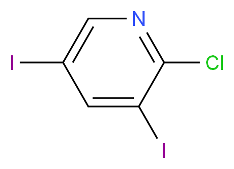 2-chloro-3,5-diiodopyridine_分子结构_CAS_856169-60-3