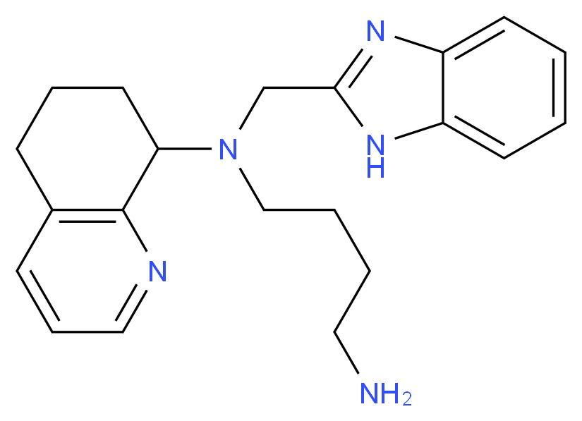 N-(4-aminobutyl)-N-[(1H-1,3-benzodiazol-2-yl)methyl]-5,6,7,8-tetrahydroquinolin-8-amine_分子结构_CAS_558447-26-0