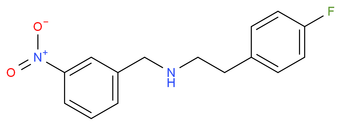 [2-(4-fluorophenyl)ethyl][(3-nitrophenyl)methyl]amine_分子结构_CAS_355816-83-0