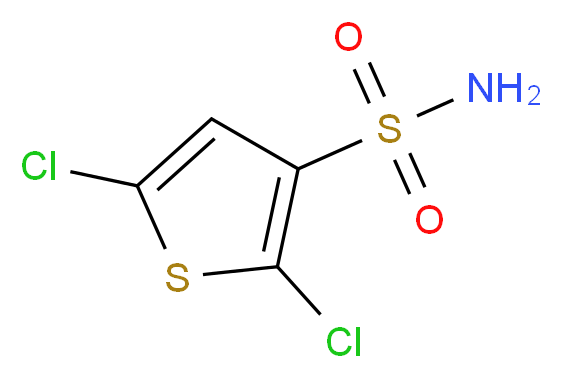 2,5-二氯噻吩-3-磺酰胺_分子结构_CAS_53595-68-9)