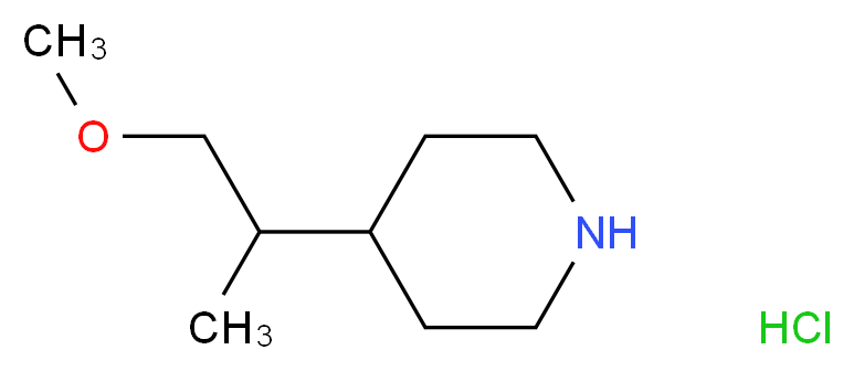 4-(1-methoxypropan-2-yl)piperidine hydrochloride_分子结构_CAS_1209587-37-0