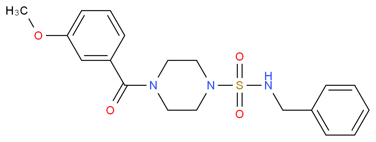 N-benzyl-4-(3-methoxybenzoyl)piperazine-1-sulfonamide_分子结构_CAS_)