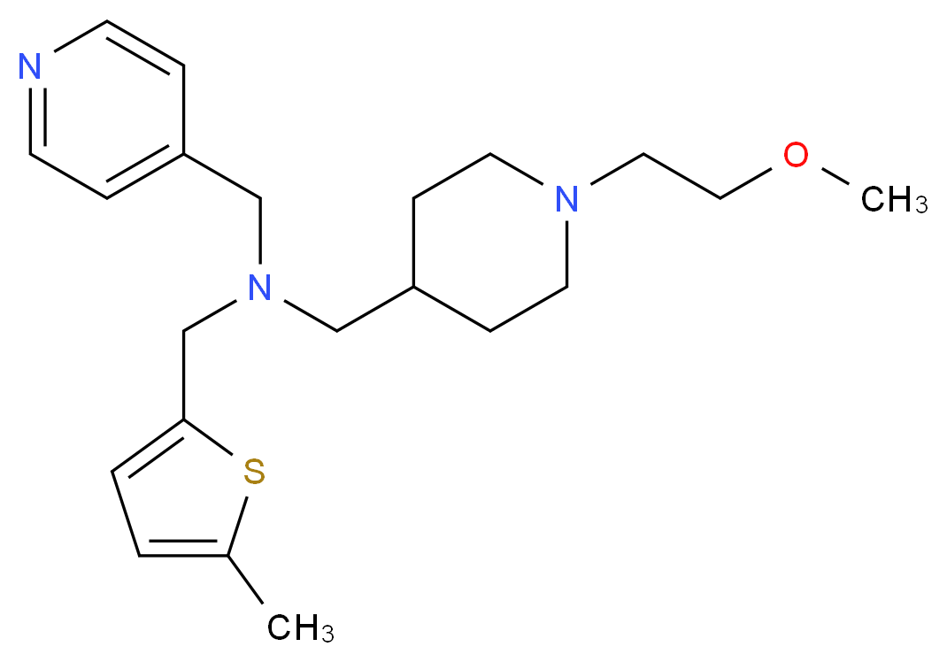1-[1-(2-methoxyethyl)-4-piperidinyl]-N-[(5-methyl-2-thienyl)methyl]-N-(4-pyridinylmethyl)methanamine_分子结构_CAS_)