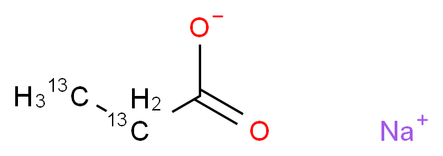 丙酸钠-2,3-13C2_分子结构_CAS_201996-20-5)