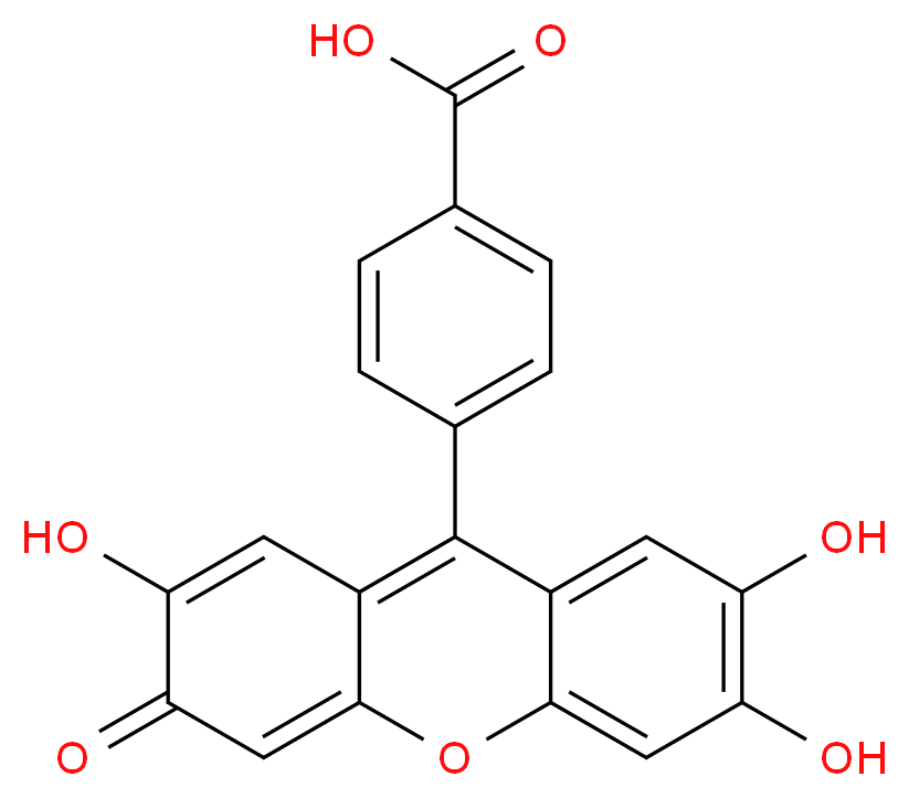 4-(2,6,7-trihydroxy-3-oxo-3H-xanthen-9-yl)benzoic acid_分子结构_CAS_219305-27-8