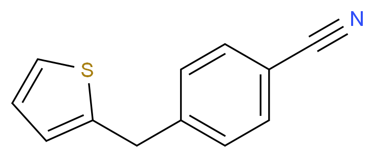 4-(thiophen-2-ylmethyl)benzonitrile_分子结构_CAS_100005-79-6