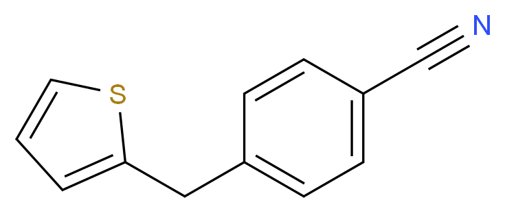 4-(thien-2-ylmethyl)benzonitrile_分子结构_CAS_100005-79-6)