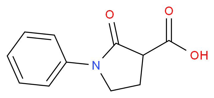 1-苯基-2-氧-3-吡咯烷羧酸_分子结构_CAS_56137-52-1)