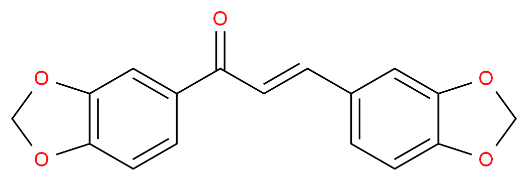 (2E)-1,3-bis(2H-1,3-benzodioxol-5-yl)prop-2-en-1-one_分子结构_CAS_76530-89-7