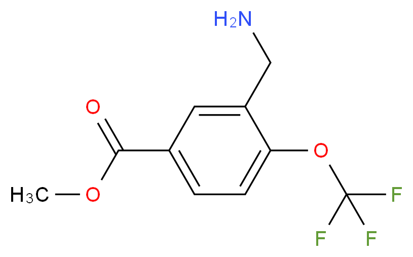 Methyl 3-(aminomethyl)-4-(trifluoromethoxy)benzoate_分子结构_CAS_1263280-11-0)