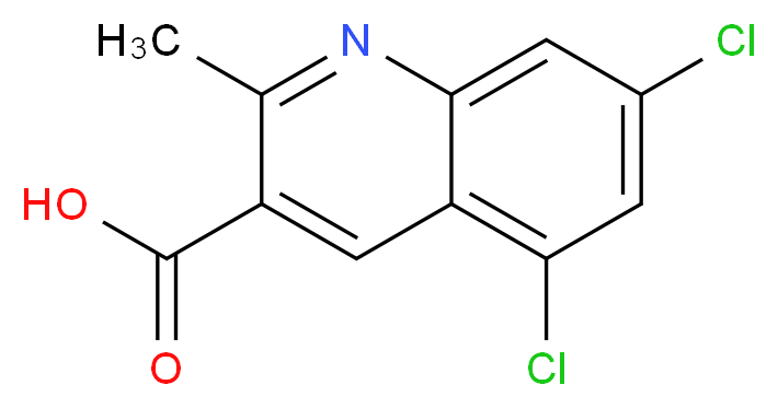 5,7-DICHLORO-2-METHYLQUINOLINE-3-CARBOXYLIC ACID_分子结构_CAS_948293-69-4)