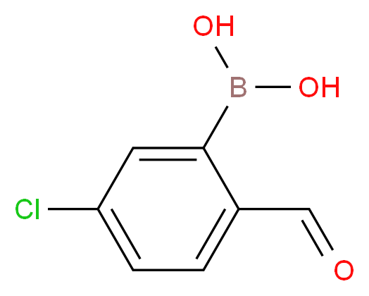 5-Chloro-2-formylbenzeneboronic acid_分子结构_CAS_870238-36-1)
