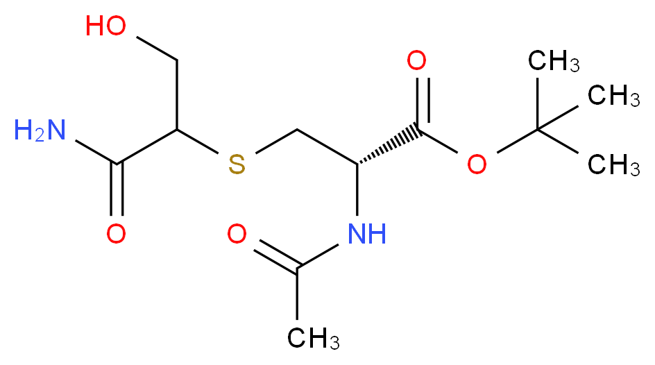 N-Acetyl-S-[2-amino-1-(hydroxymethyl)-2-oxoethyl]-L-cysteine-1,1-dimethylethyl Ester_分子结构_CAS_1079950-10-9)