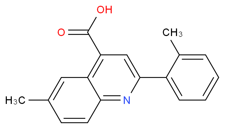 6-Methyl-2-(2-methylphenyl)quinoline-4-carboxylic acid_分子结构_CAS_667437-23-2)